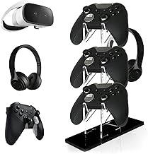 Game Controller Stand Holder: 3 Tier Black Game Controller Stand Holder Accessories Game Controller Holder Headset Hanger, Game Controller Stand Holder Storage Organizer for PS4