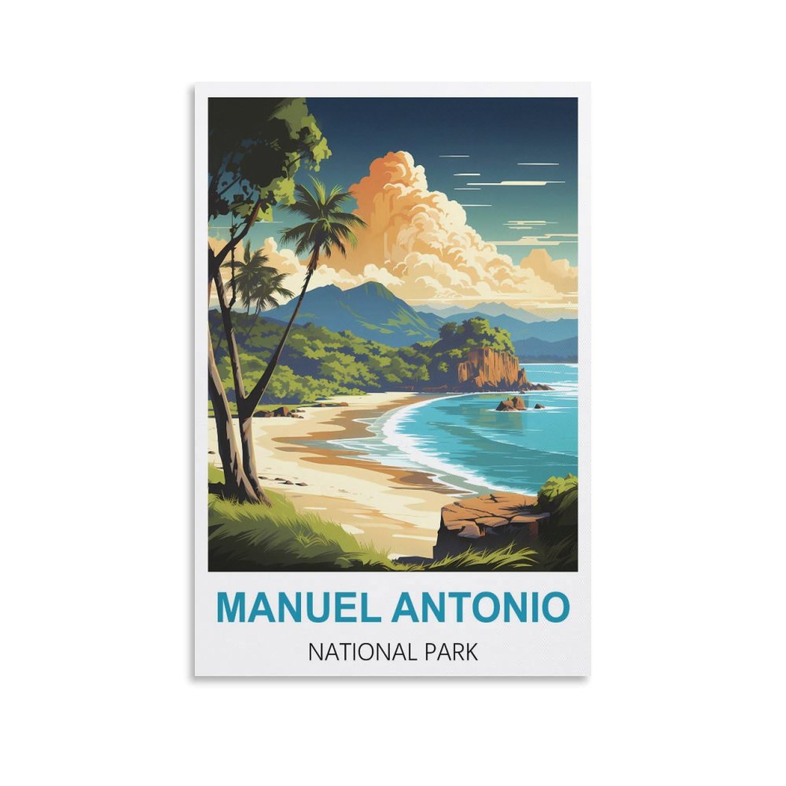 Vintage Metal Tin Signs,Manuel Antonio National Parks,Cave Signs Art Plaque Poster Wall Decor for Home Kitchen Bar Club Coffee Shop Orchard Decoration 15x30cm