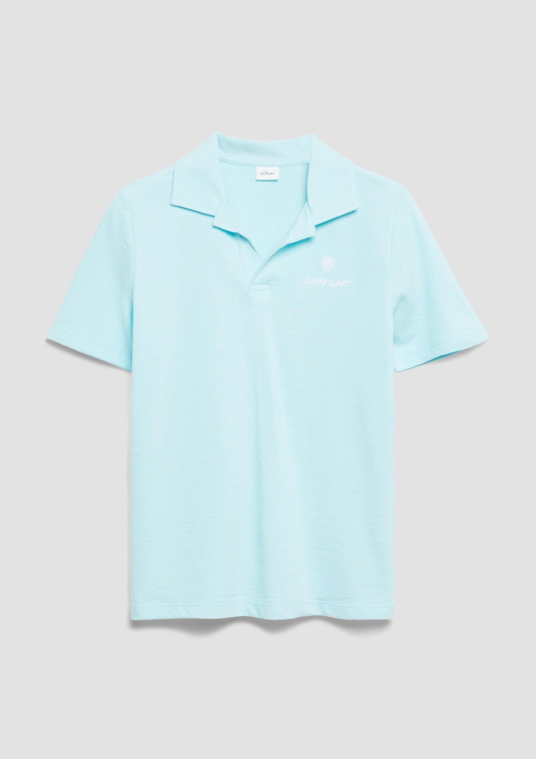 s.Oliver Strukturiertes Polo-Shirt mit Stickerei