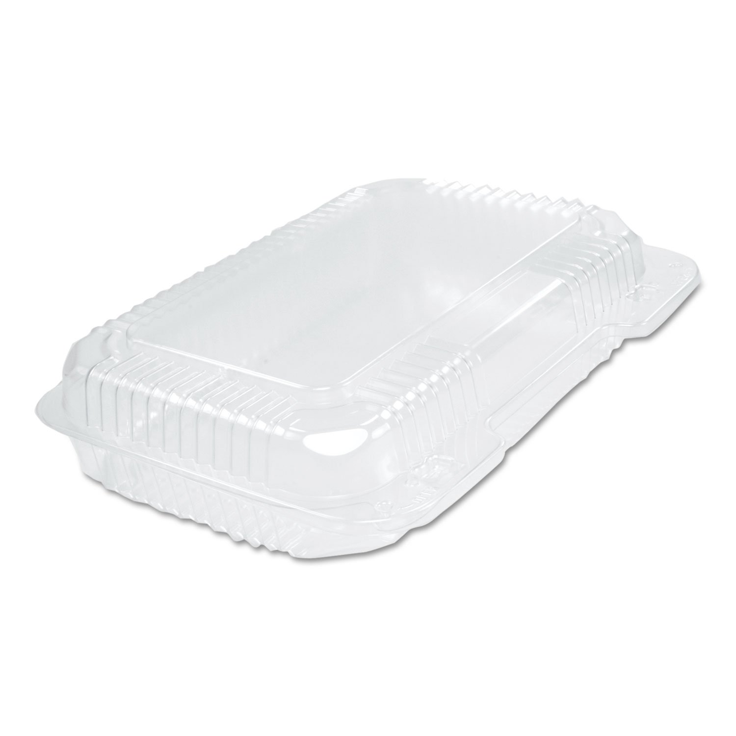 Dart PET30UT1 7 in Sm Oblong Clear PET Hinged Container, 9.4 X 6.8 in (Case of 250)
