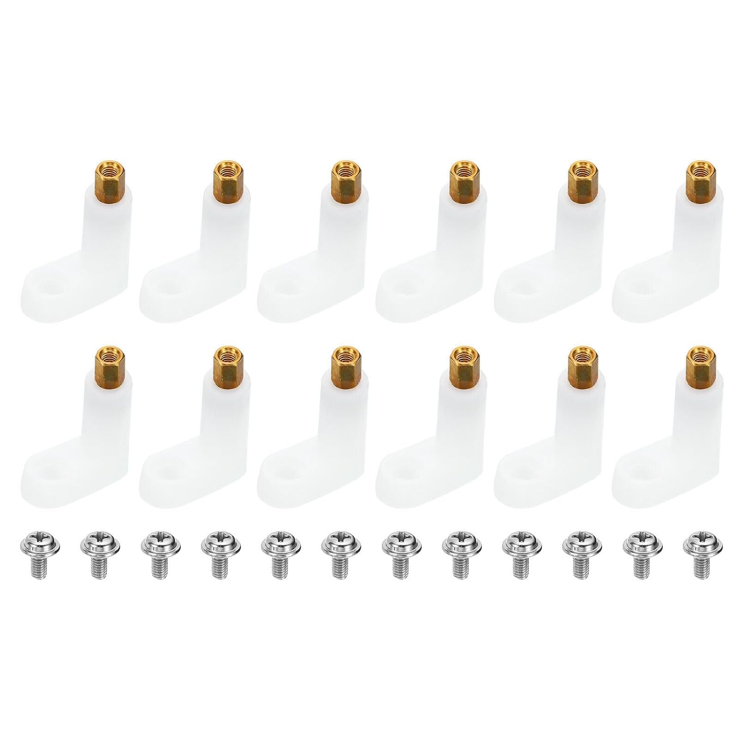 25mm L Type PCB Spacer Kit, 24Pack PCB Insulated Standoffs with Screws HOAICH153