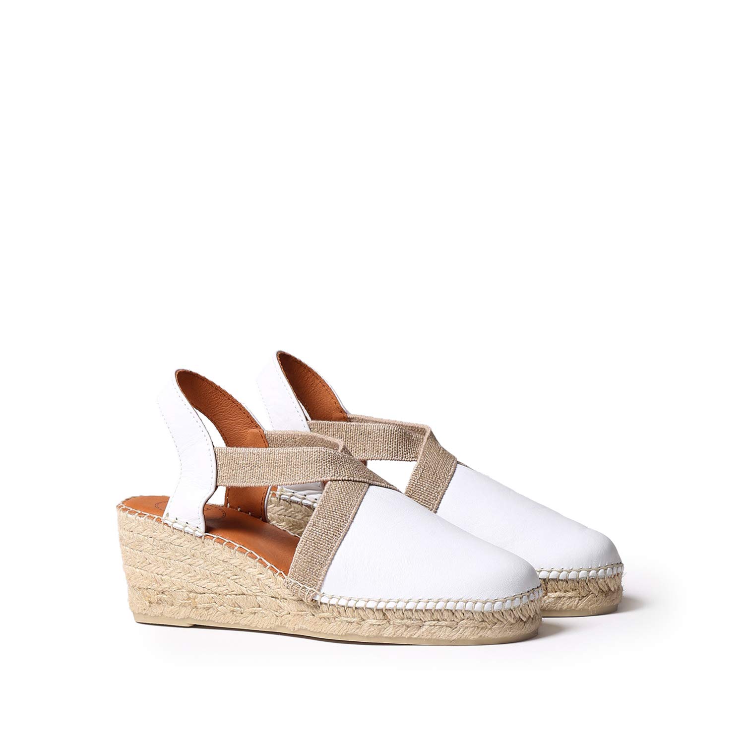 TONI PONS TOSSA -Espadrille compensée Femme en Cuir.