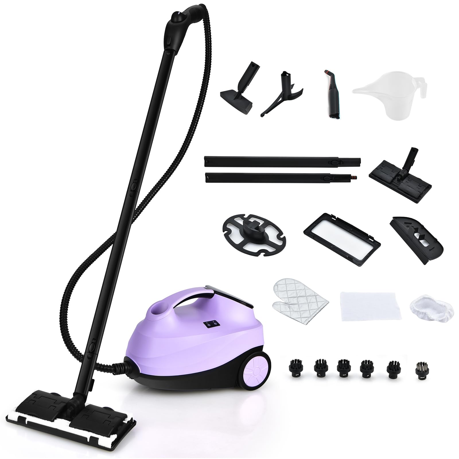 GIANTEX Pulitore a Vapore 2000W, 1,5L Serbatoio, 4 Bar, Viola