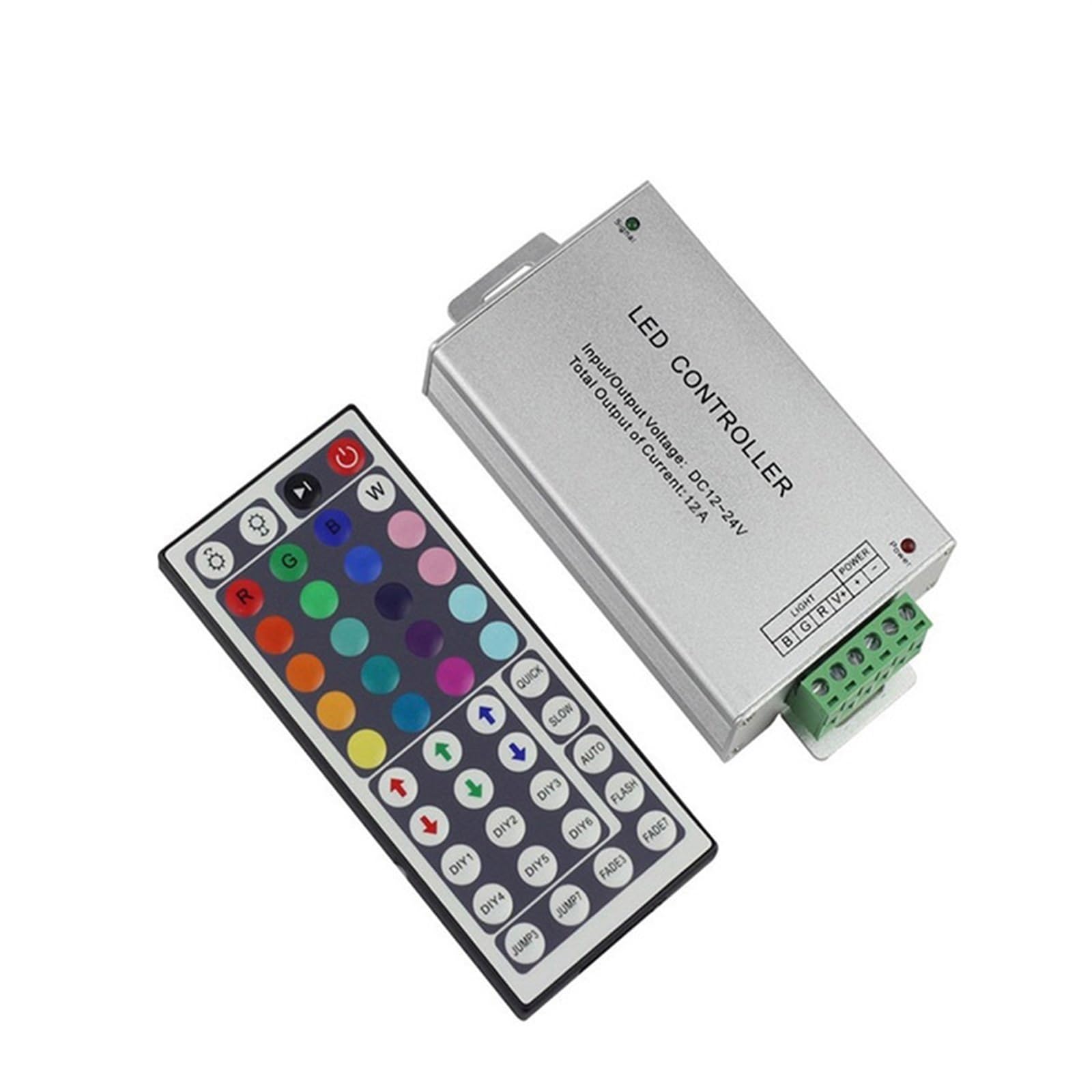COKYIS Guscio in alluminio wireless Controller RGB a 44 tasti Controller for strisce luminose Controller LED colorato a 44 tasti RF