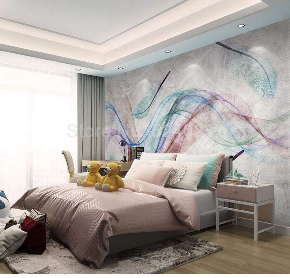 Papier peint 3D plume abstraite de qualité supérieure pour une décoration murale raffinée
