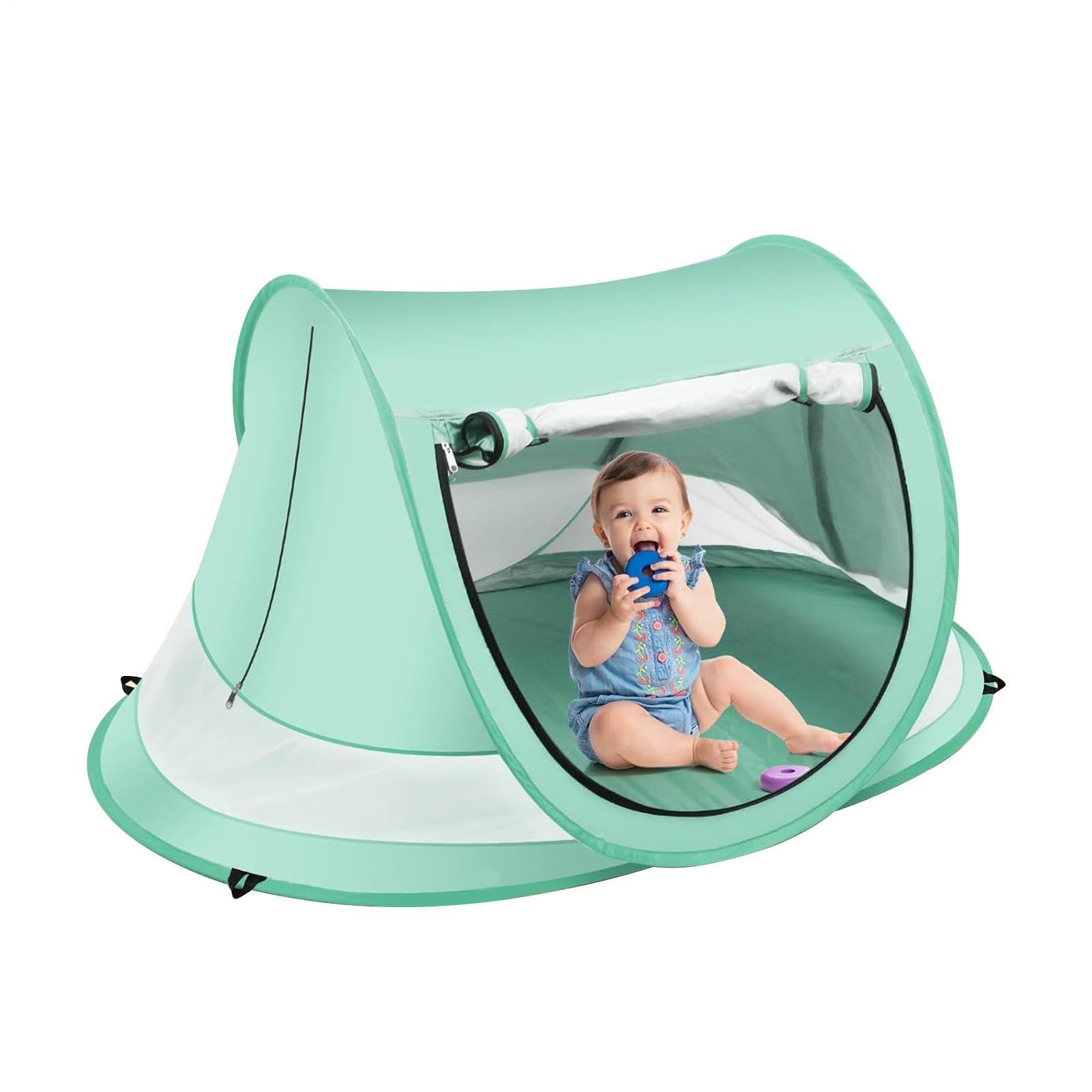 Tente de Plage - UPF 50+ auvent Pliant Enfant,Tente Anti-UV Résistante pour Petits,pour Voyages, Camping, Pique-niques, Jardin, Parc et Vacances en Plein air