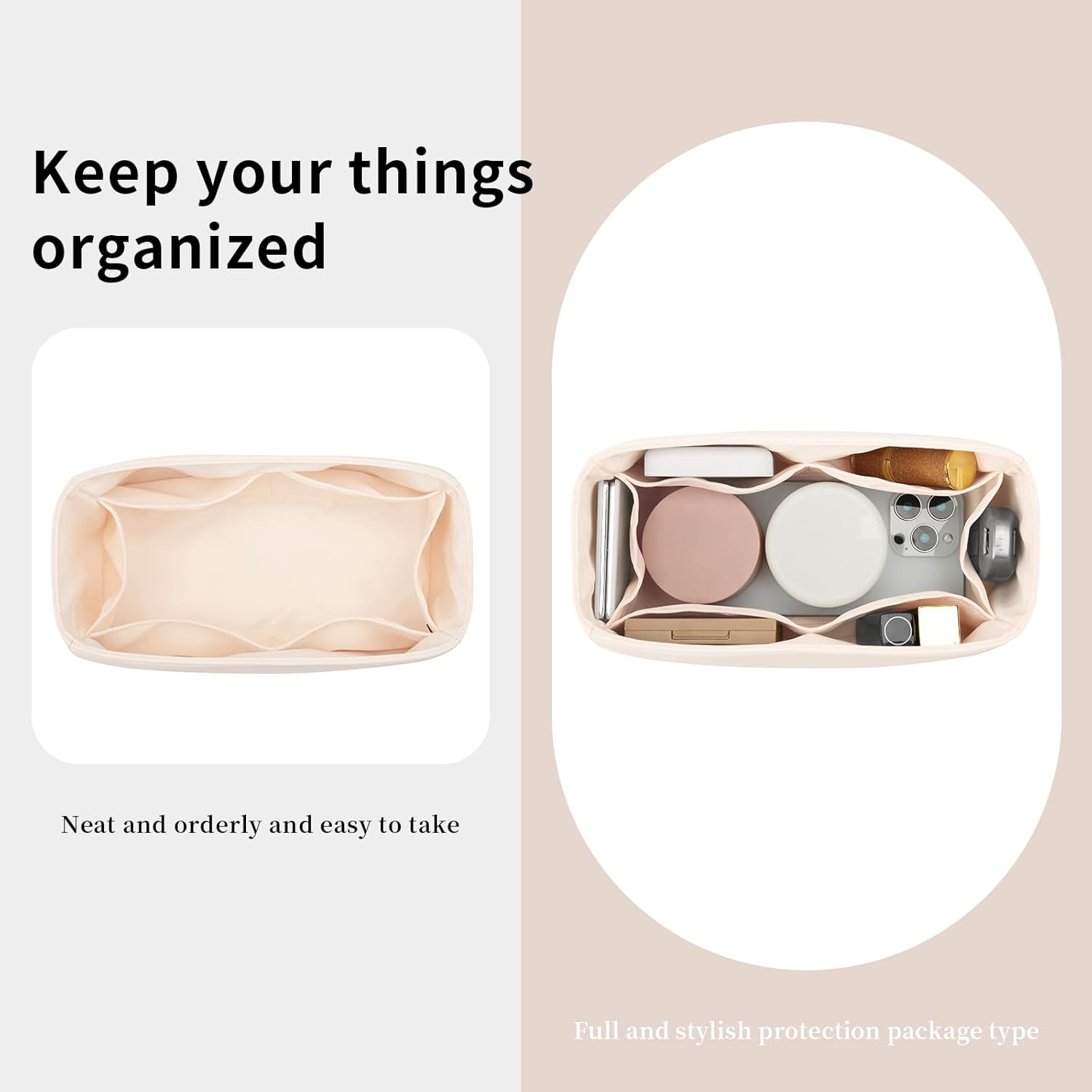 Silk Organizer for Hermes Picotin 14/18/22/26/31 – Luxury Silky Smooth Tote Premium Handbag Insert Divider, Bag Shaper with Divider, Non-Slip Purse Inserter, Comes with Bonus Scarf - Image 7