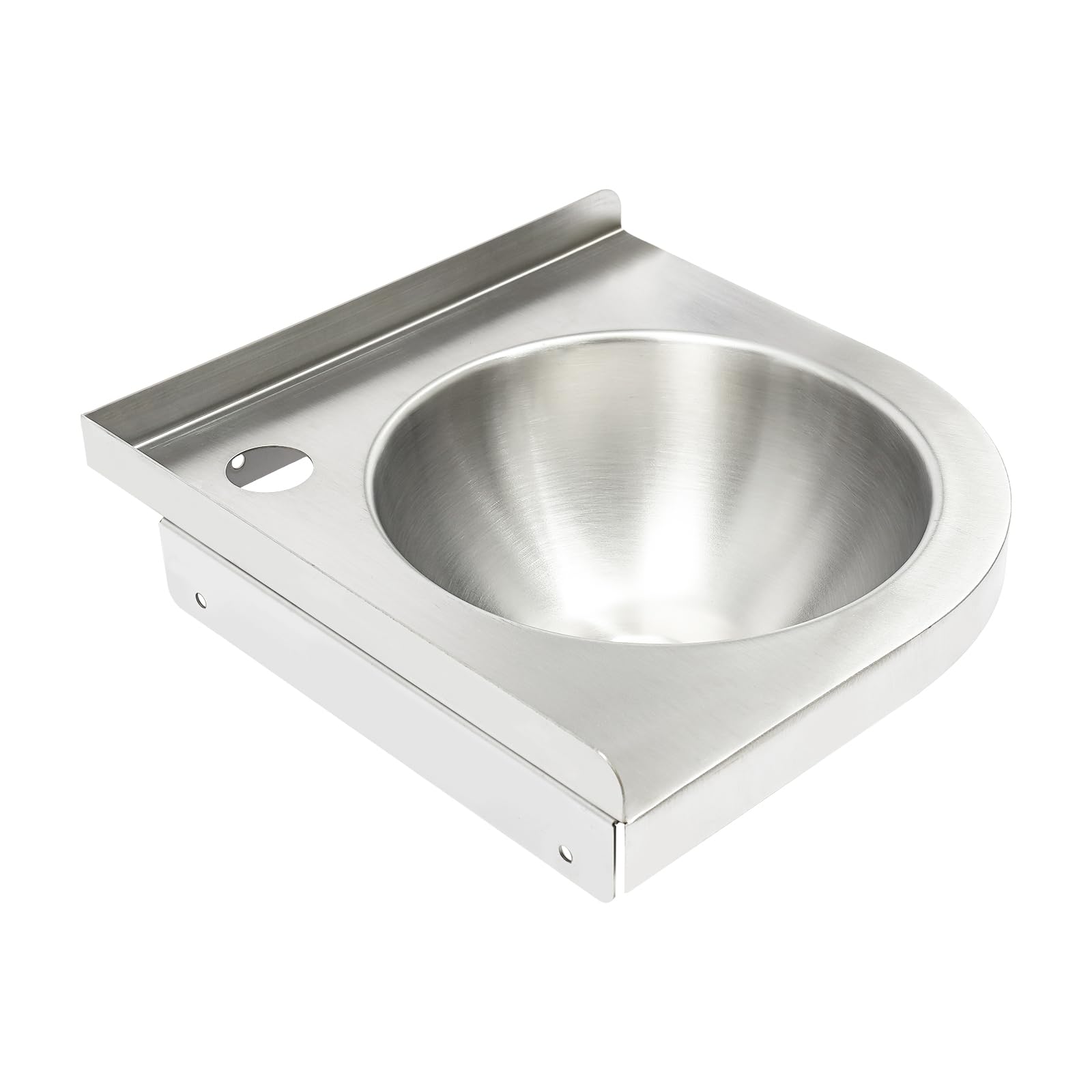Fregadero de acero de pared para cocina y baño compacto de 30,5 x 30,5 cm