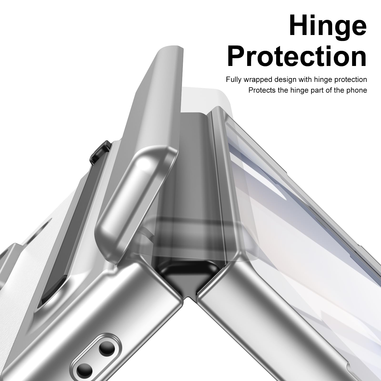 Custodia per Galaxy Z Fold6 con penna stilo, custodia per Fold 6 con protezione per lo schermo + slot per S Pen, custodia in pelle per Samsung Galaxy Z Fold6 con cerniera-Bianco