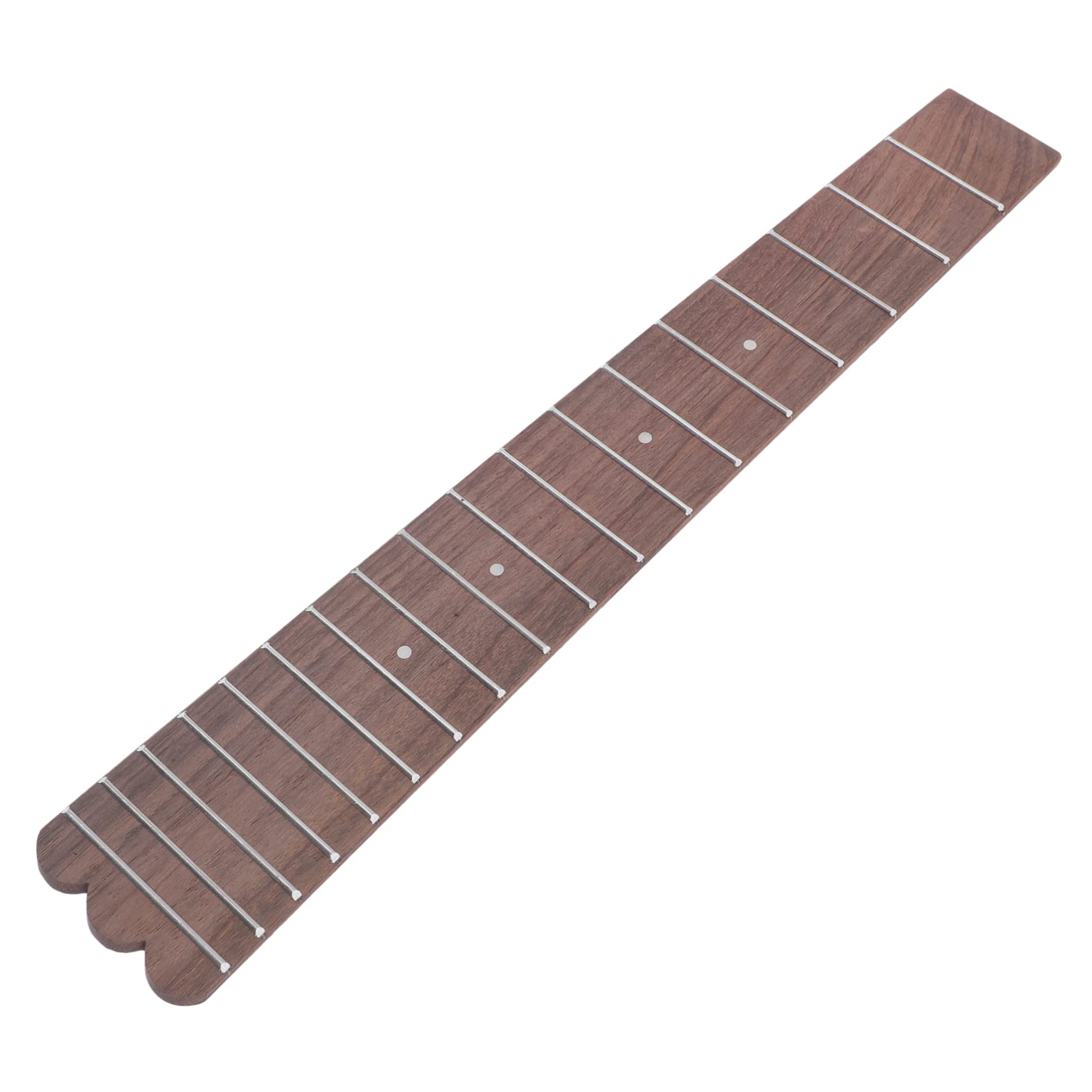 Toddmomy Wooden Ukulele Fretboard Replacement Rosewood Fingerboard with Frets for DIY Ukulele Projects and Enhancing Playability for Music Enthusiasts