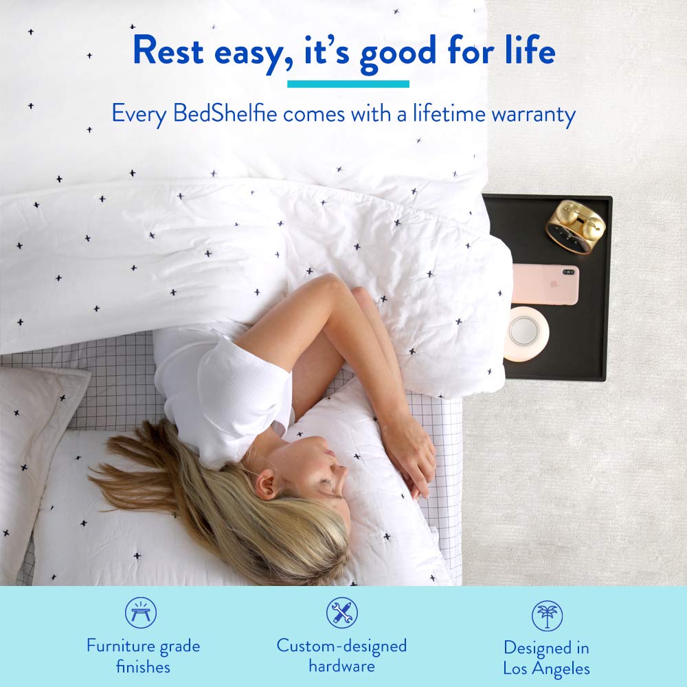 BedShelfie Slide Bedside Shelf for Bed & Bunk Bed Shelf Tray Table