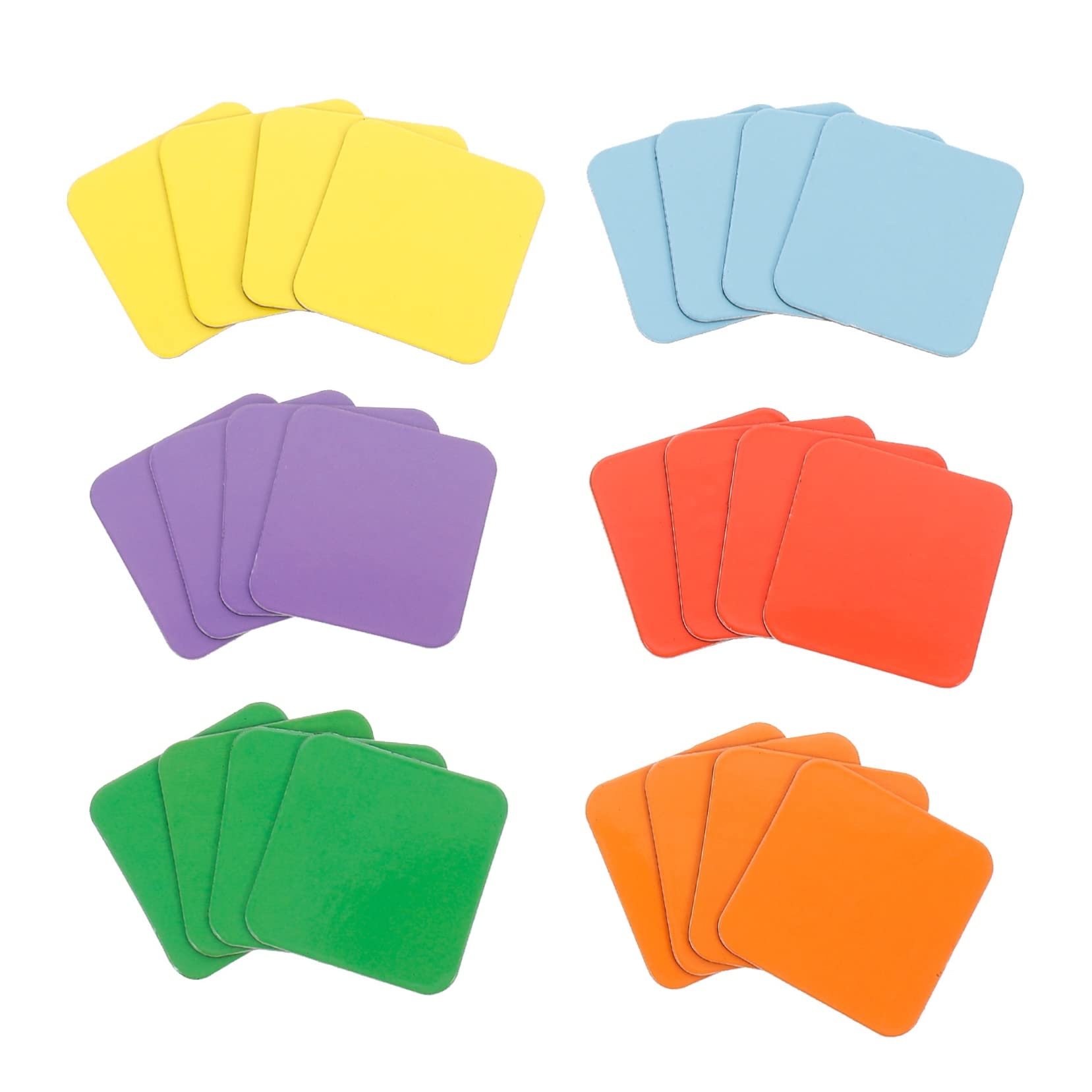 SHOWERORO Square Magnet Decorations 24pcs Magnets for Fridge for Teaching Random Color