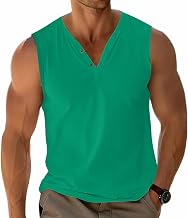 Tank Top Men's Sleeveless Summer T-Shirt Beach Holiday Top