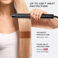Vista 2 de TYMO Protector térmico para cabello con aceite de argán para herramientas de peinado calentadas, spray acondicionador sin enjuague para suavizar e