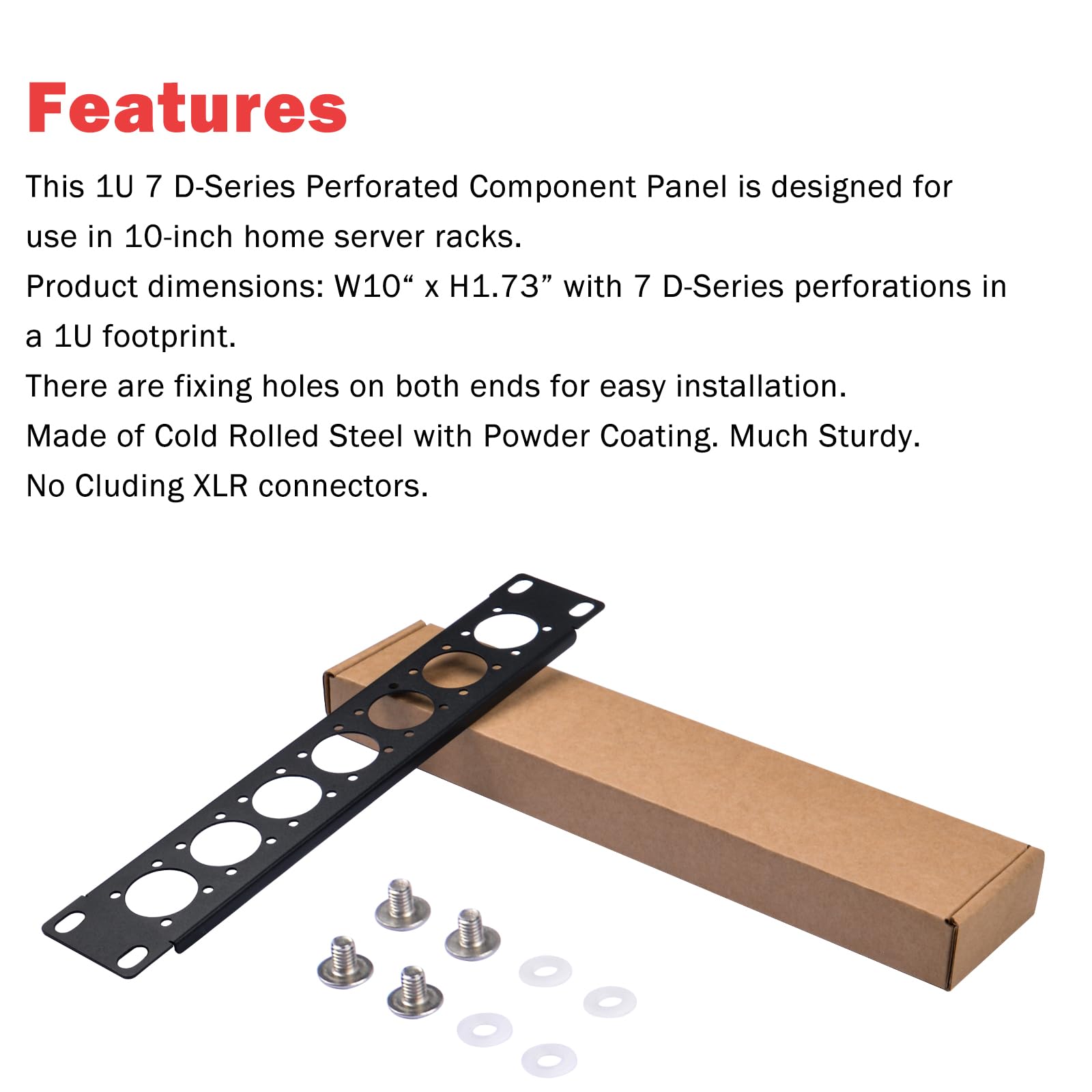 GeeekPi DeskPi RackMate Accessori 10" 1U Patch Panel HDMI AV RJ45 per DeskPi T1/T0/T2 e rack server domestici