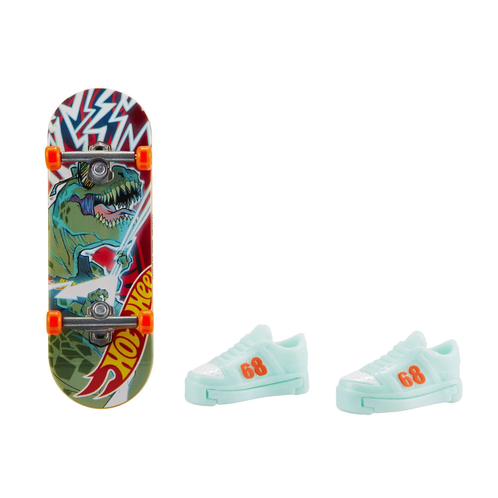 Hot Wheels Skate - Tony Hawk fingerboard e scarpe da skate removibili, progettato in collaborazione con Tony Hawk (Un set a sorpresa tra stili assortiti), giocattolo per bambini 5+ anni, HGT46