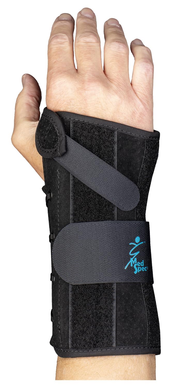 Med Spec Wrist Lacer, 8" Black - Small Left