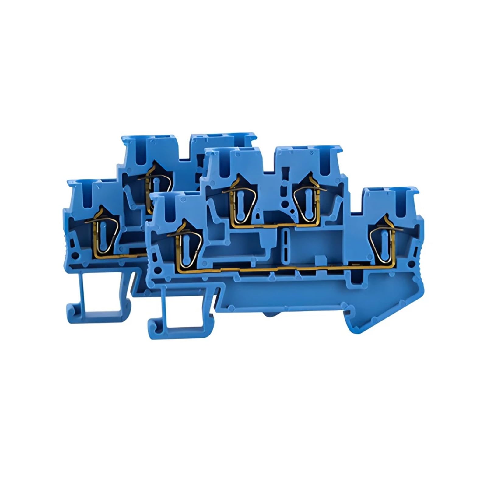 10 Pz STTB-2.5 Morsettiera su guida Din Connettori for cablaggio elettrico Terminale conduttori a doppio strato a molla di collegamento(GRAY)