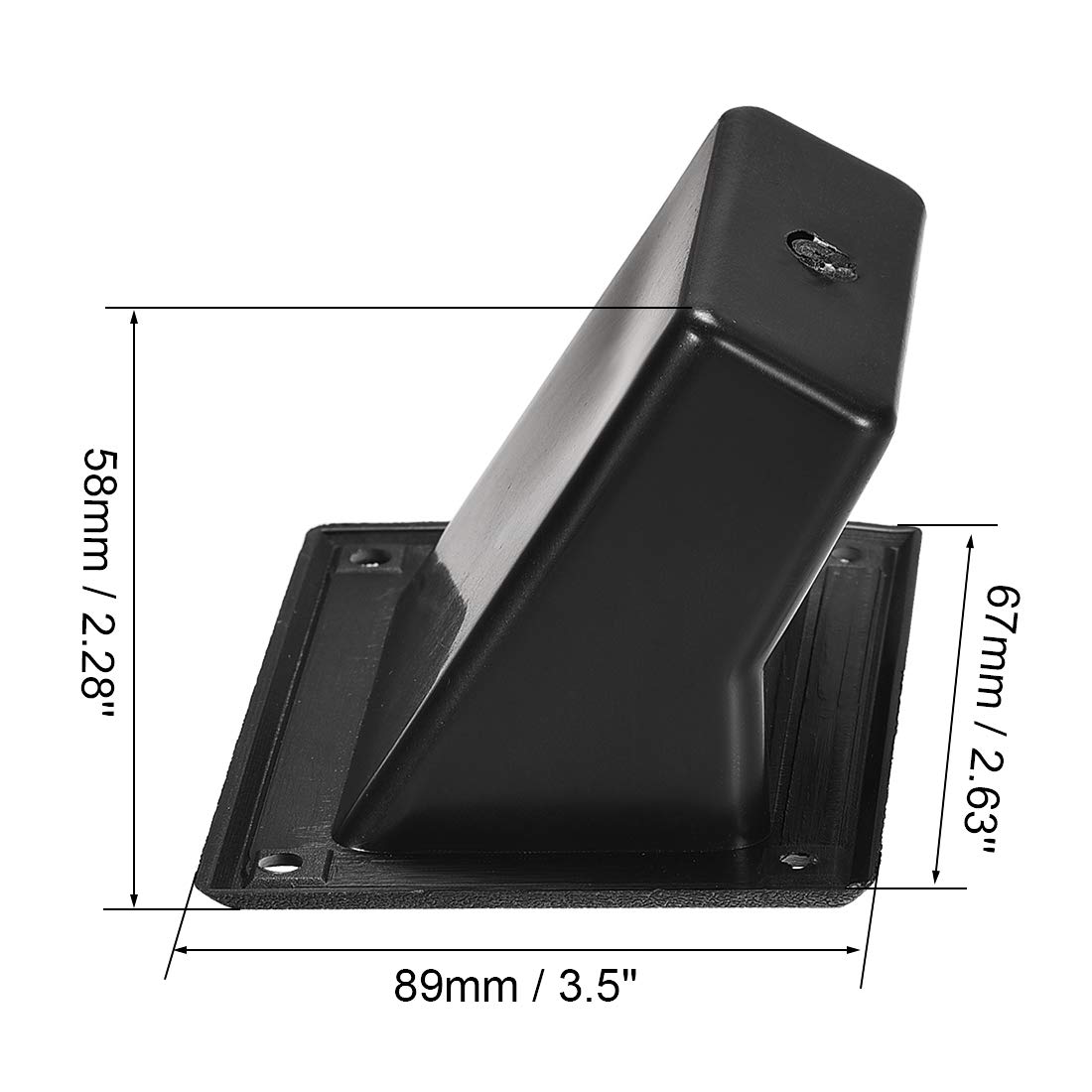 sourcing map Lot de 2 poignées de haut-parleur encastrées en plastique pour enceinte PA/DJ