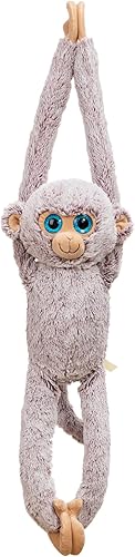 Muñeco de mono colgante de peluche, lindo animal de peluche de regalo para niños, nietos, amigos y familiares, gris, 68.58 cm