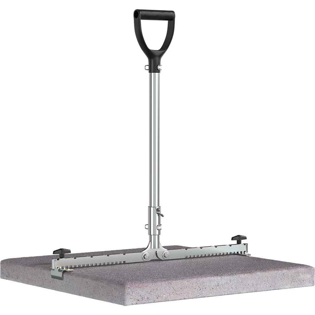 LANGFIT® Zubehör - Verlängerungs-Set 40cm für Plattenheber mit normalem Griff - Schonend für Rücken und Hüfte! Tragkraft bis 60kg - Made in Germany - MS-PH-VS400