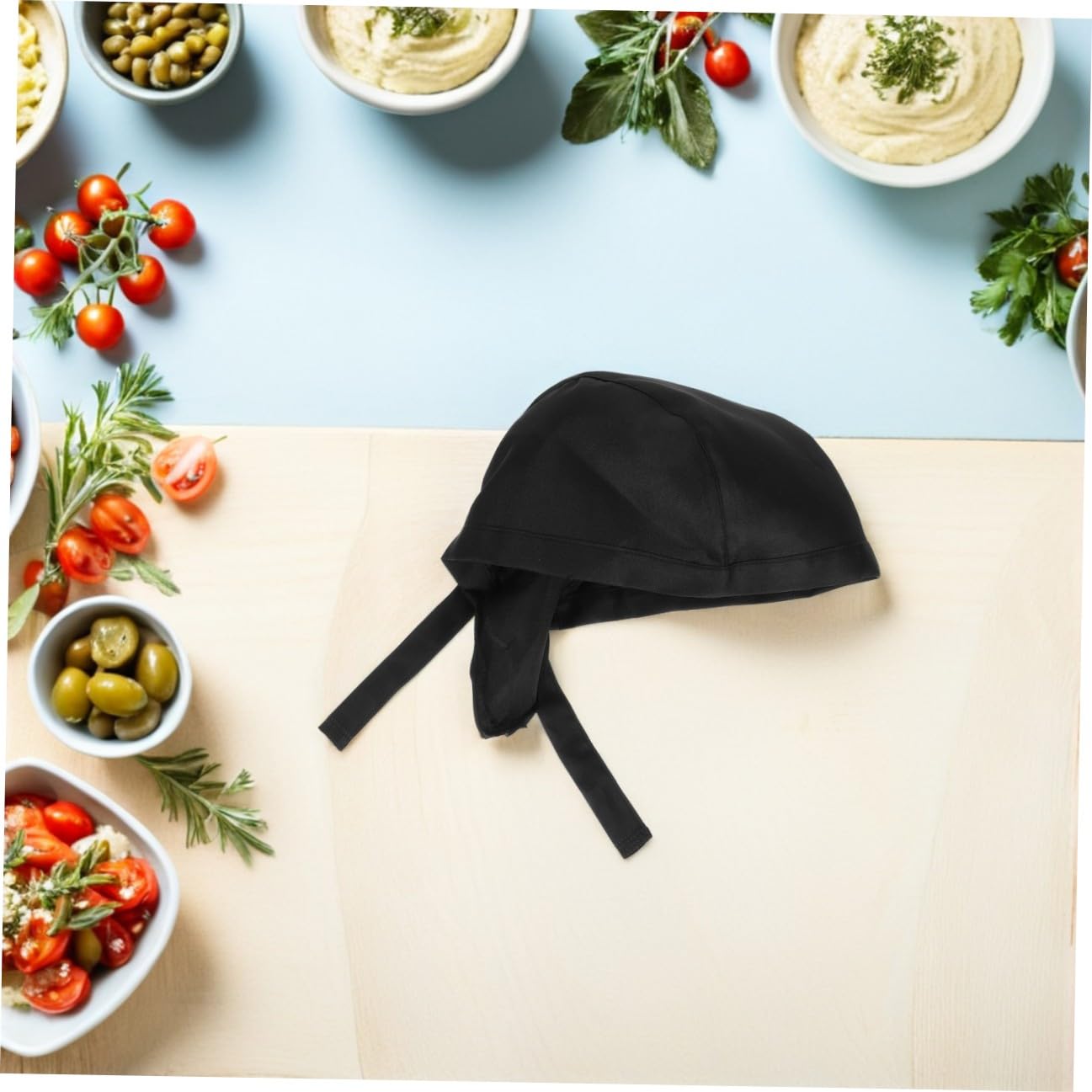 CALLARON Gorros de Chef con Cinta Negra de Tela, Diseño Simple y Cómodo, Transpirable y Agradable, Paquete de 3 para Mujeres en Trabajo y Vida Diaria