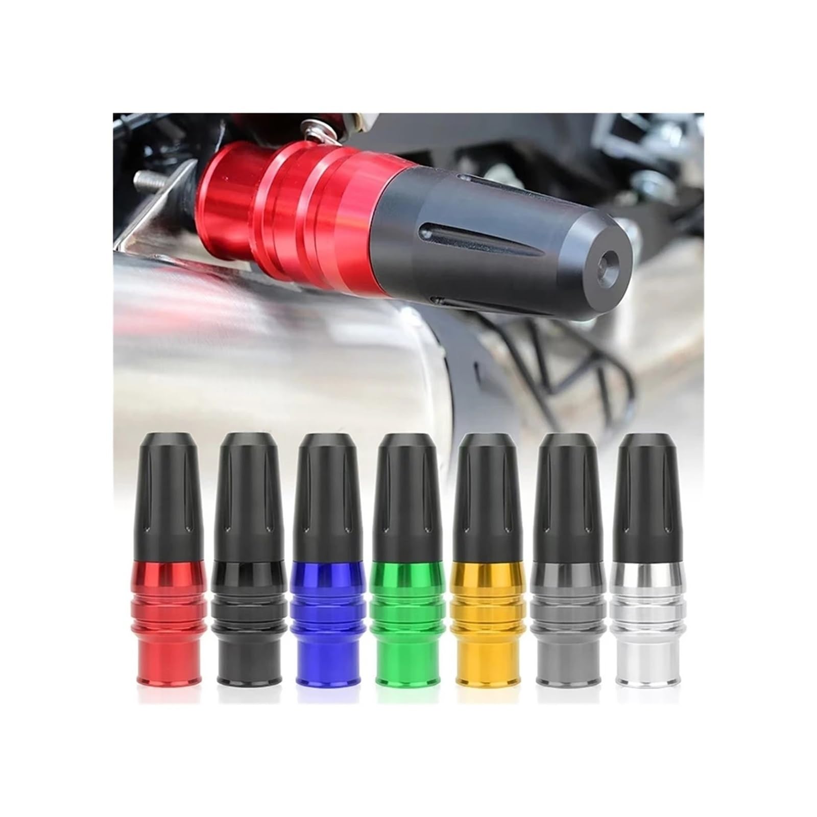 Moto Tamponi Paratelaio Barra Di Protezione Universale Per Telaio Motocicletta, Anticaduta Motore, Scarico In Alluminio CNC