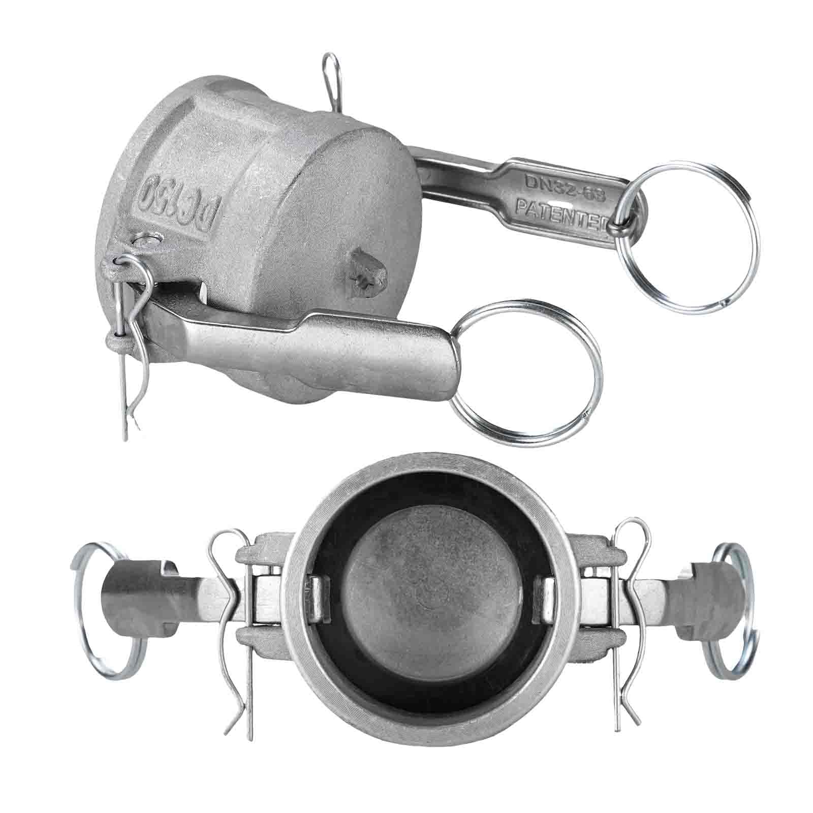 Acoplamientos Camlock tipo DC de 1 1/2 pulgadas, tapa antipolvo de aluminio, accesorios de manguera de ranura de leva (tipo CC 1.5 pulgadas)