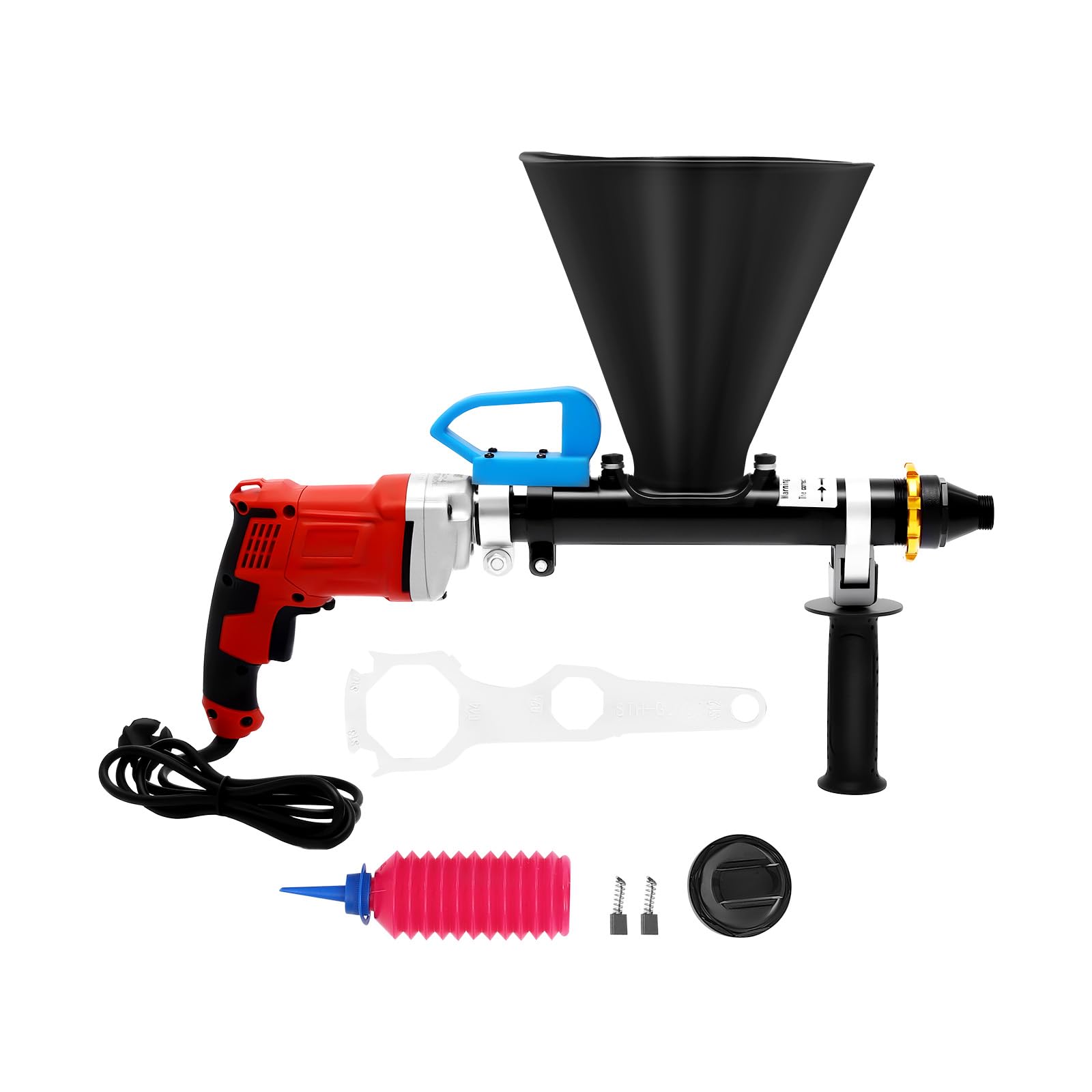 Outil de jointoiement électrique - 700 W - Pistolet à joint avec 2 buses (buses plates et rondes à graisser) - Pistolet à joint de ciment pour les surfaces qui doivent être remplies de ciment