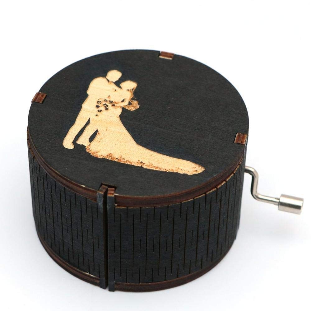 Amazon.co.jp: アンティーク彫刻オルゴール木製円筒形オルゴール木製