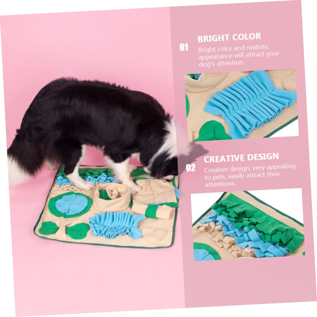 Hunde und Katzen Schnüffelmatte Futtersuchmatte aus Polar Fleece