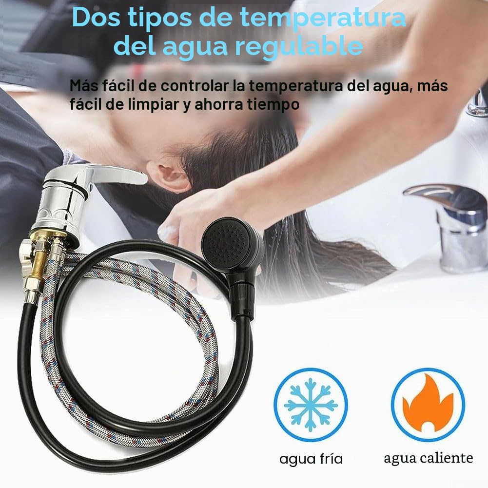 Grifo de peluquería con características de agua caliente/fría, adecuado para diversas necesidades de lavado (B)