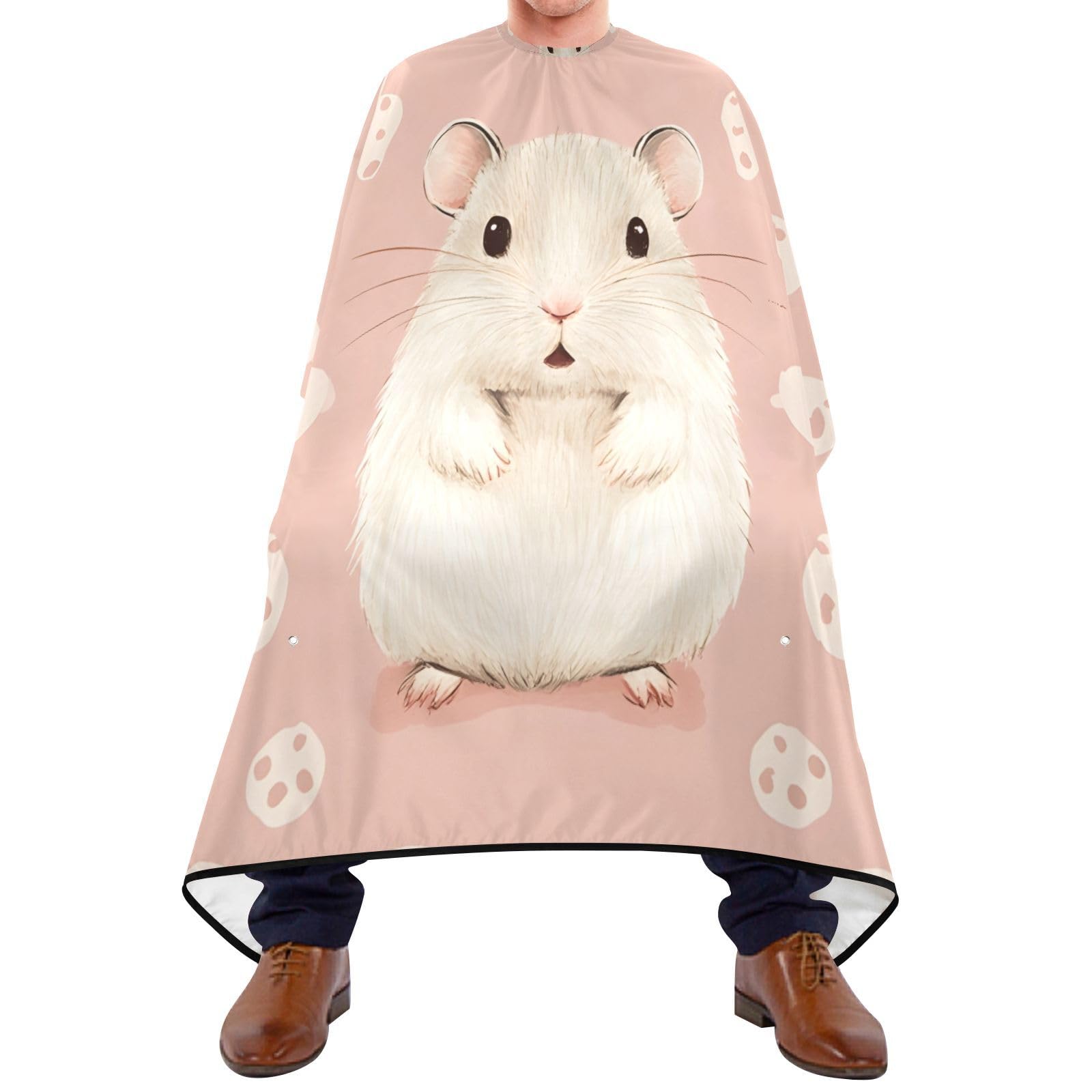Hezely Cute Guinea Pig Hair Dye Cape, Barber Cape for Adults,Waterproof Salon Cape,Waterproof Hairdressing Styling Hair Cutting, 65