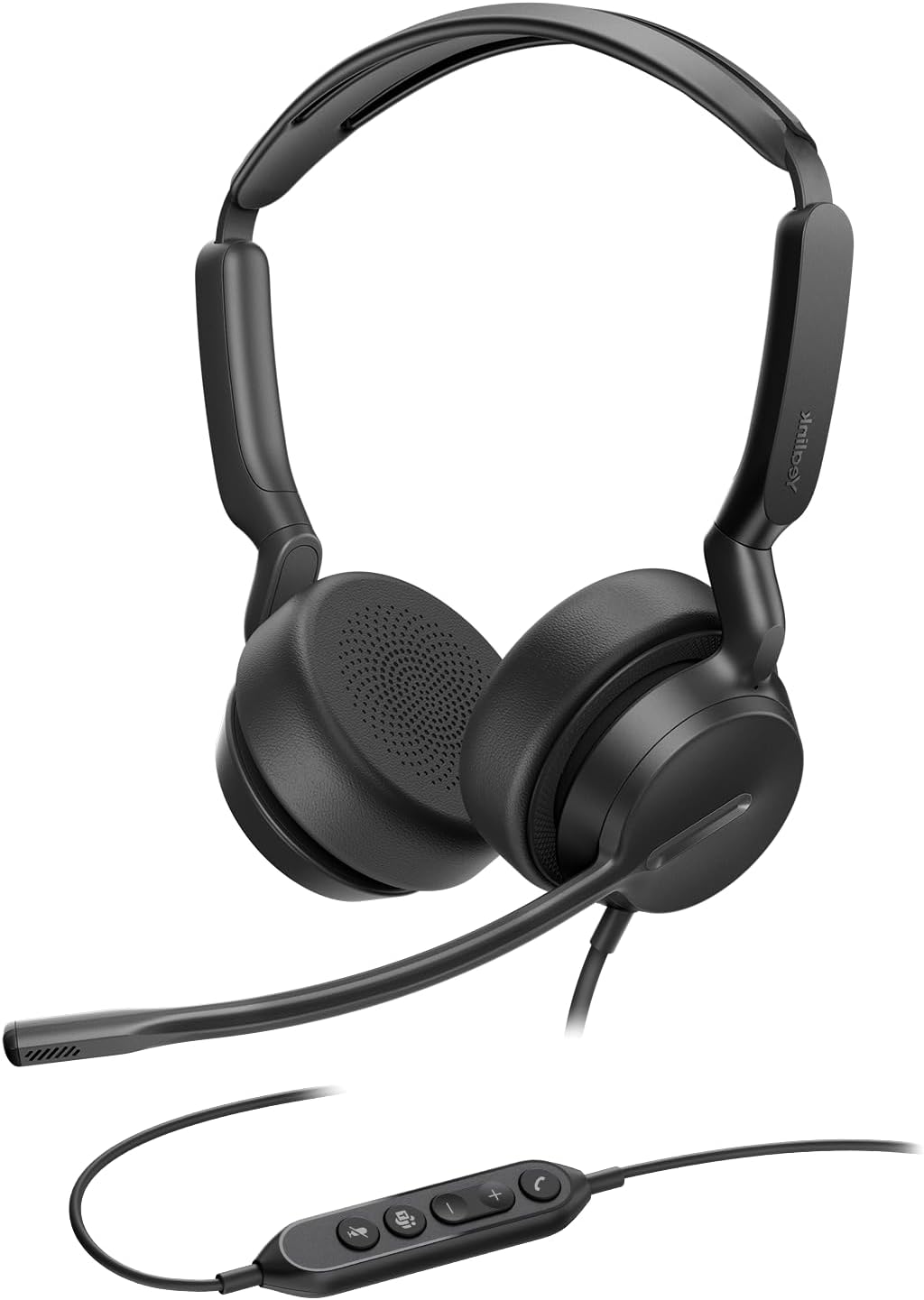 Yealink UH42 USB-A Headset with Microphone for PC Computer, Wired Headset Teams Certified, Noise Cancelling Mic, in Line Control, Mute Button, Cable Length 7.05FT, All Day Comfort
