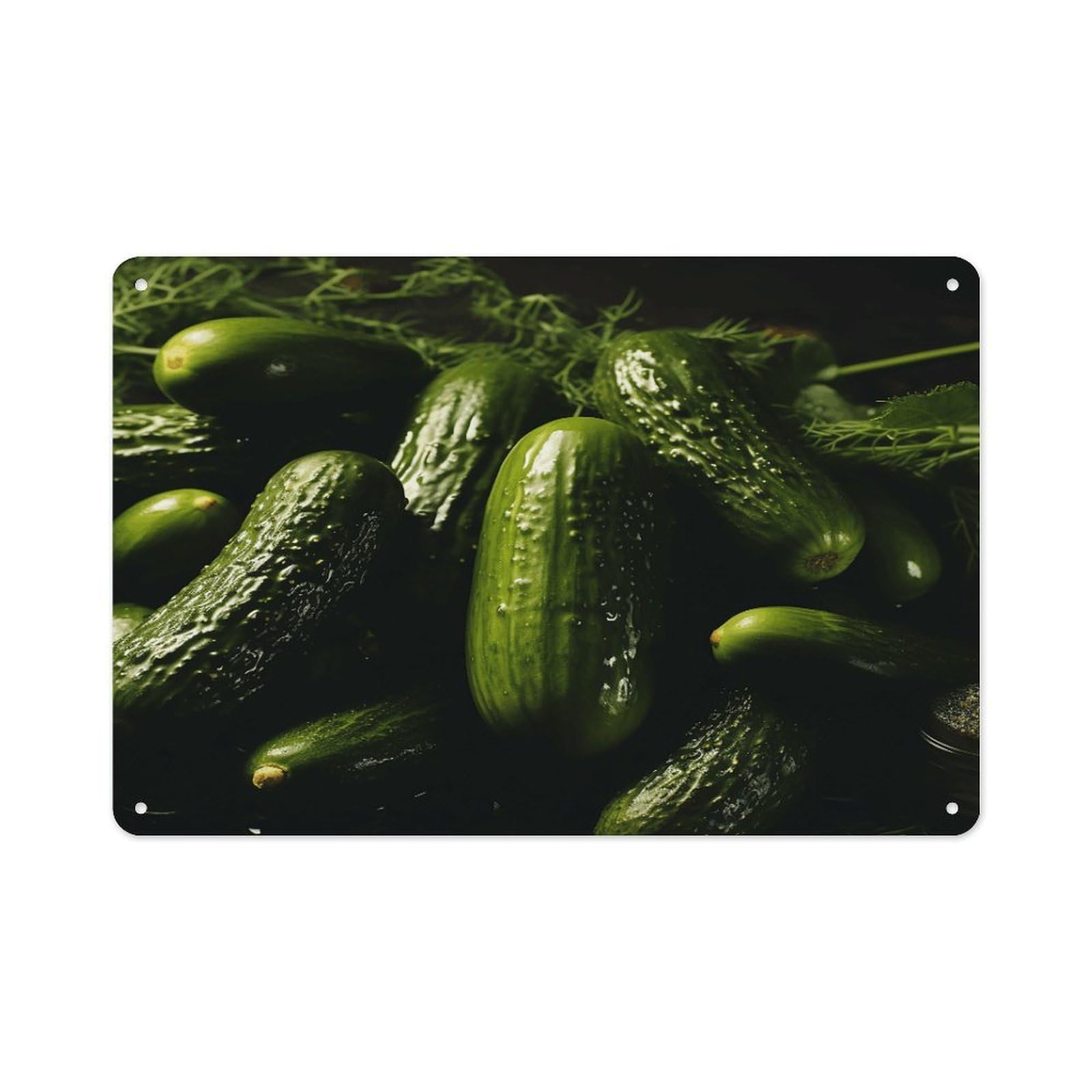 VstaDank Metal Aluminum Pickle Sign Wall Decor Vintage Metal Sign Plaque Boho Wall Hanging Decor Sublimation Picture Panel Personalized Plaque Poster 8x12in