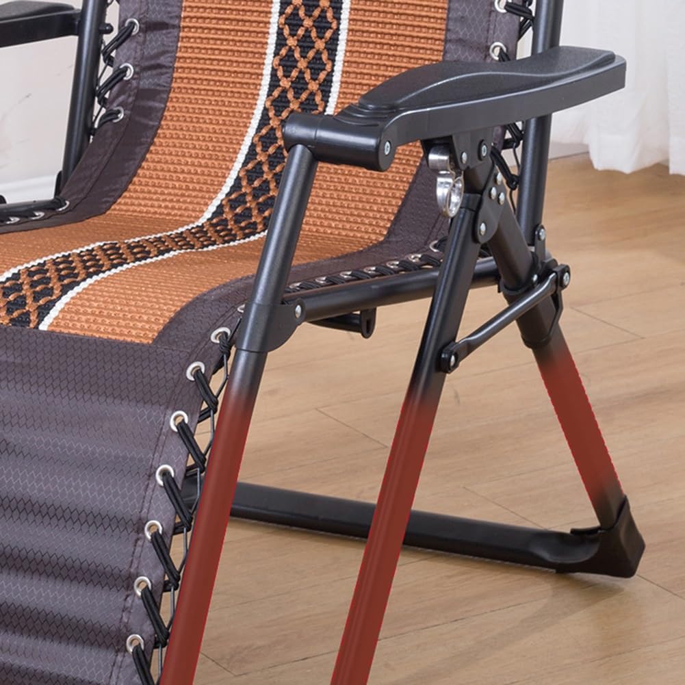 Patio Chair Zero Gravity Chair Lawn Chair Outdoor Folding Reclining Lounge Chair Adjustable with Removable Headrest and Cup Holder for Pool Deck Chair Camping Beach Garden