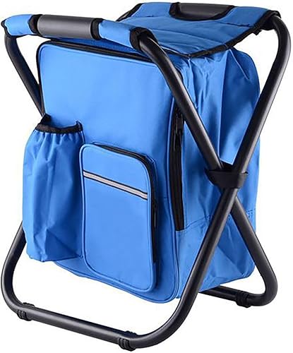 Miniatura 10 de Taburetes de campamento, silla de mochila para entusiastas del aire libre, silla de pesca portátil con gran capacidad, duradera y compacta, regalo