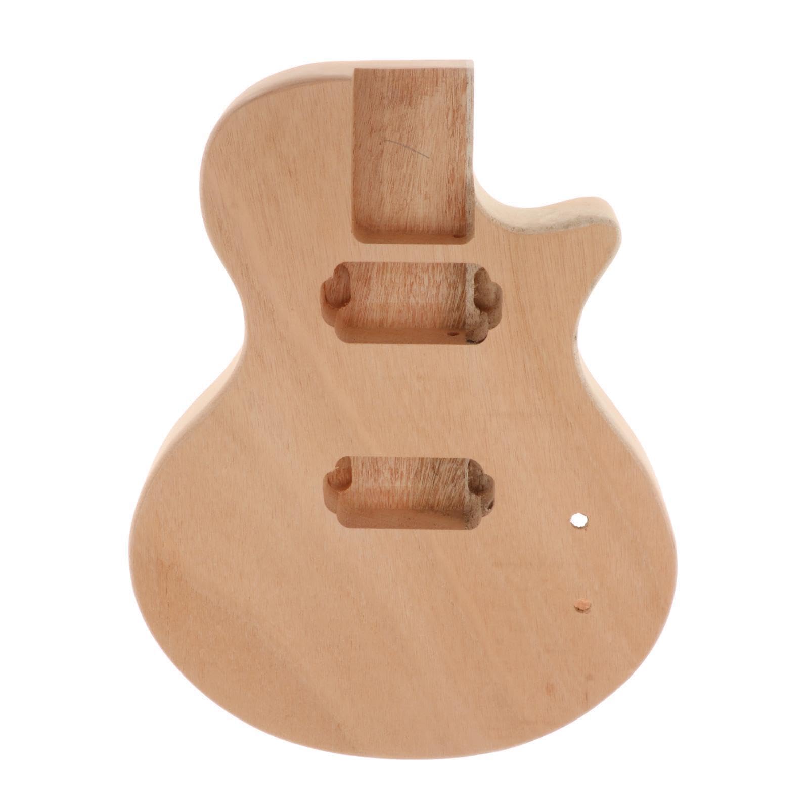 Kit di accessori per basso elettrico, corpo di chitarra fai da te non finito con tastiera in mogano e palissandro, opzione regalo, kit di accessori