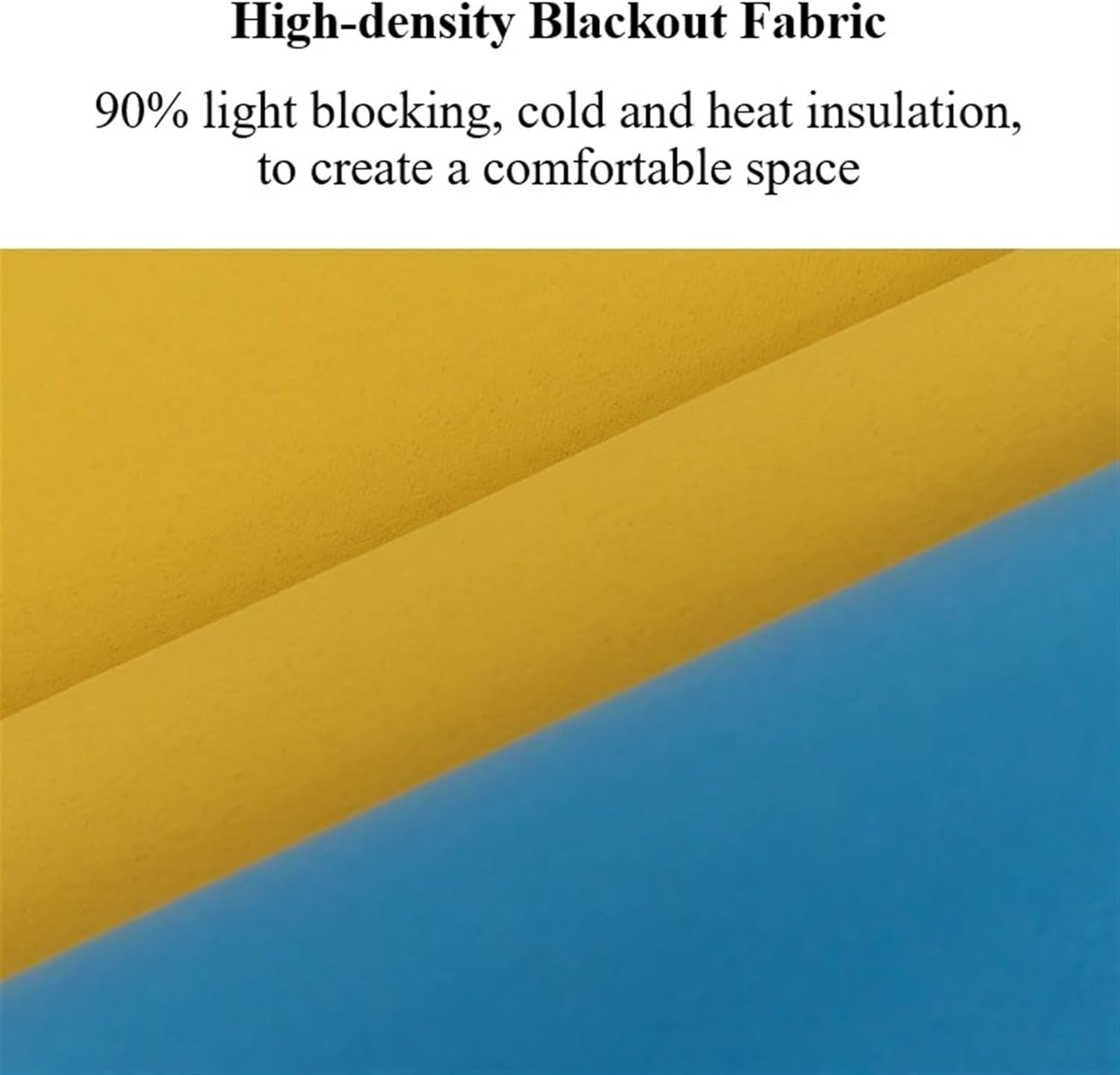 Patchwork Blackout Curtains 71 inches Wide - Polyester Thermal Insulated Solid Grommet Darkening Drapes for Kitchen/Nursery, 2 Panels (Color : Blue+Yellow, Size : 71 W x 60 L)