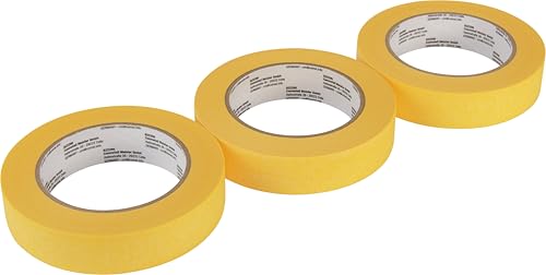 Werkzeyt Malerkrepp 50 m x 25 mm Kreppband im 3er Set Universell einsetzbar Rückstandsfrei ablösbar Malerband für Wände Rahmen & Steckdosen