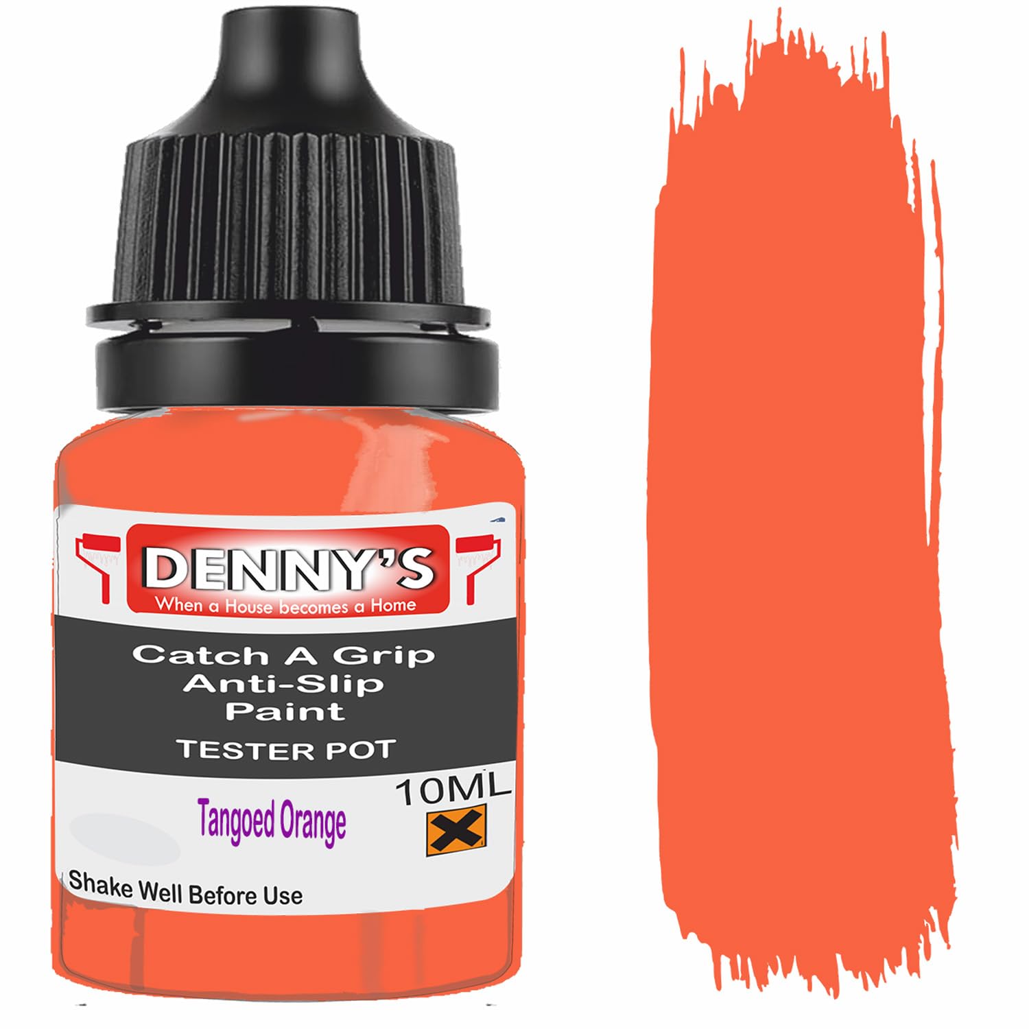 Catch A Grip Anti Slip Floor Paint – Non Slip Coating for Steps, Railings & Garages – 170 Colours, High Adhesion, Quick Dry, Multiple Sizes (Tangoed Orange, 10ml Tester Pot)