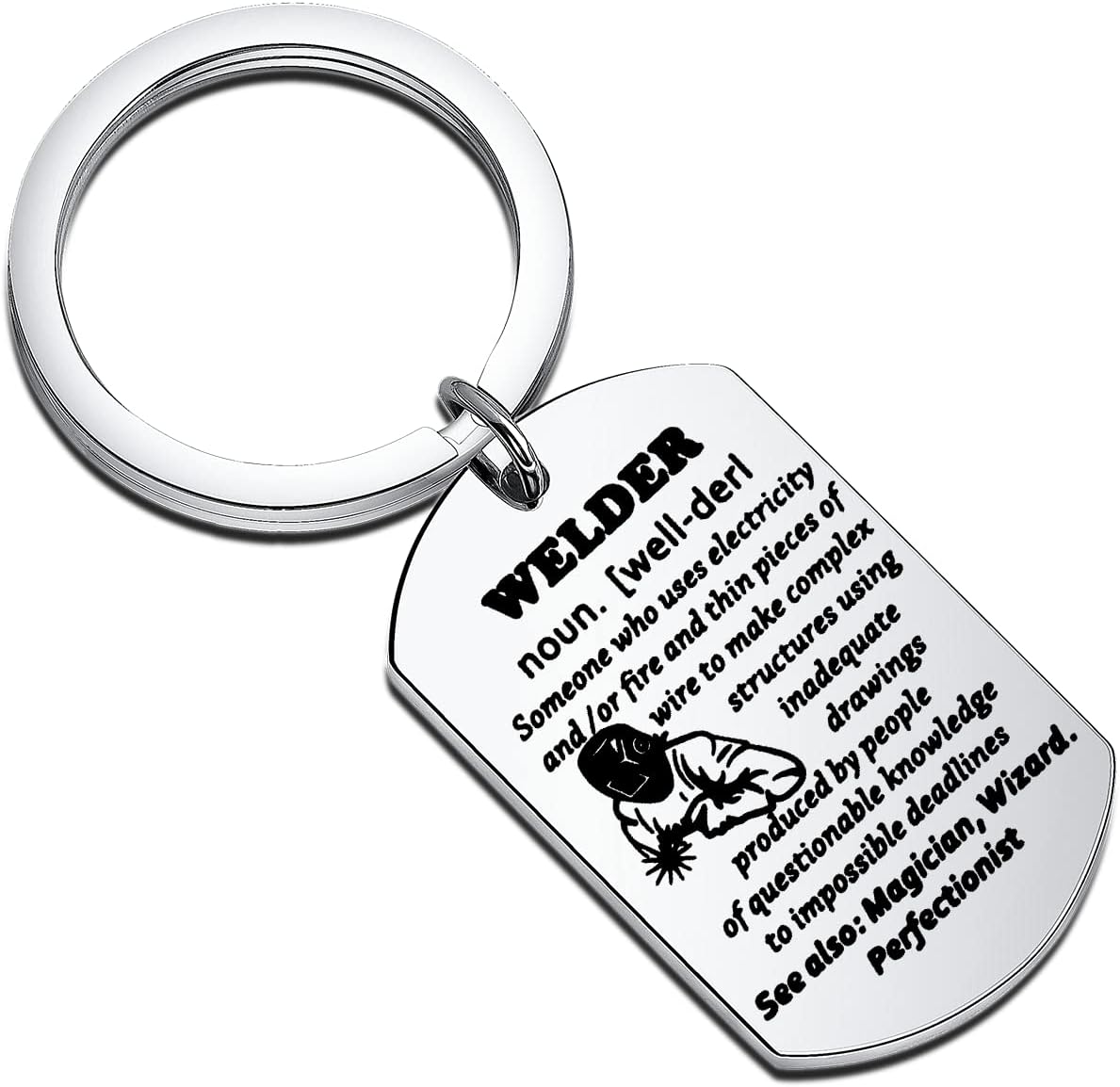 FAADBUK Welder Gifts Welding Gifts Welder Keychain for Dad Husband Welding Graduation Gift Metalworker Gift for Him