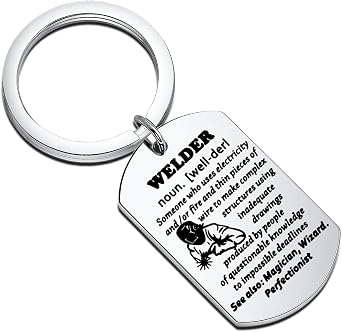 FAADBUK Welder Gifts Welding Gifts Welder Keychain for Dad Husband Welding Graduation Gift Metalworker Gift for Him
