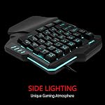 RedThunder One Handed Gaming Keyboard RGB Backlit 35 Keys Portable Mini Gaming Keypad Ergonomic Game Controller for PC PS4 Xbox Gamer