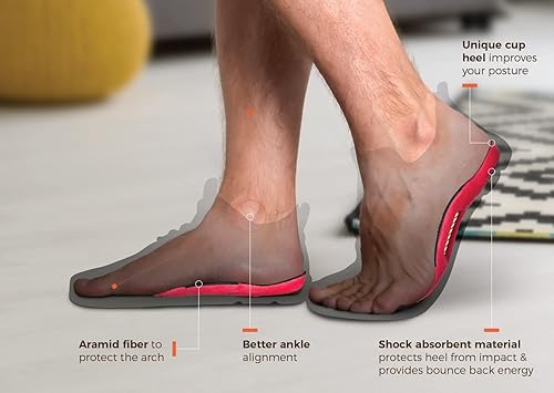 Miniatura 3 de ComfyWalk 6 plantillas para hombres, fascitis plantar, dolor de pies, dolor de talón, soporte de arco de pies planos, dolor de rodilla, férulas de