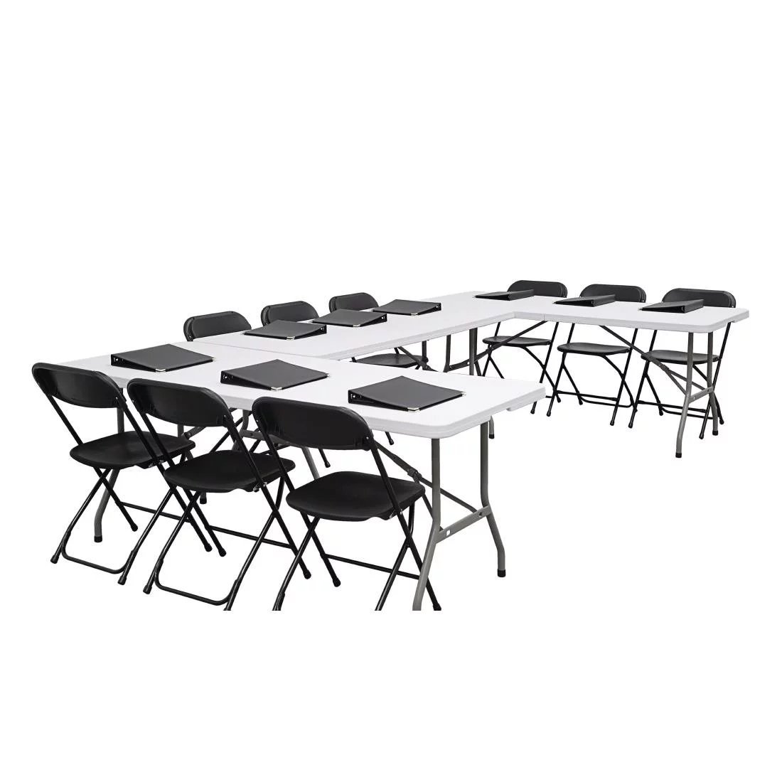 chiner Mesa Plegable Centro Blanca 183 x 76 cm