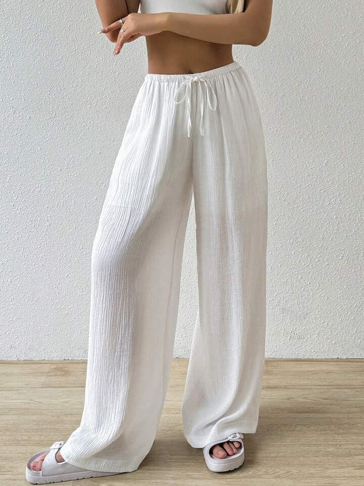 Image of GRECIILOOKS High Waist Trousers for Women - Flared Korean Style Formal Pants | Elegant Workwear for Office, College & Events (Available in Plus Size)