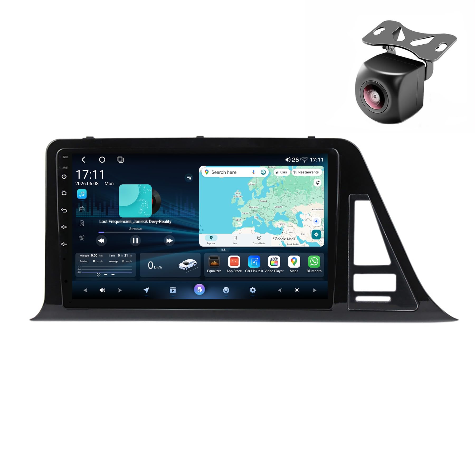 Android 15 Autoradio für Toyota C-HR CHR 2016 2017 2018 2019 2020 GPS Navigation 9 Zoll Touchscreen Auto Stereo Mit Multimedia-Player Car Radio FM SWC RDS Carplay Android Auto (H20 8Core 2+64G)