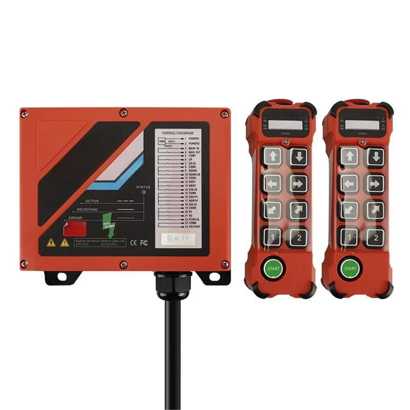 Kran Drahtlose Steuerung Doppel Geschwindigkeit Wasserdicht Schalter DC 12v 24v Wasser-und Staubdicht Industrielle Fernbedienung für Heckklappe(2T+1R110-460V)