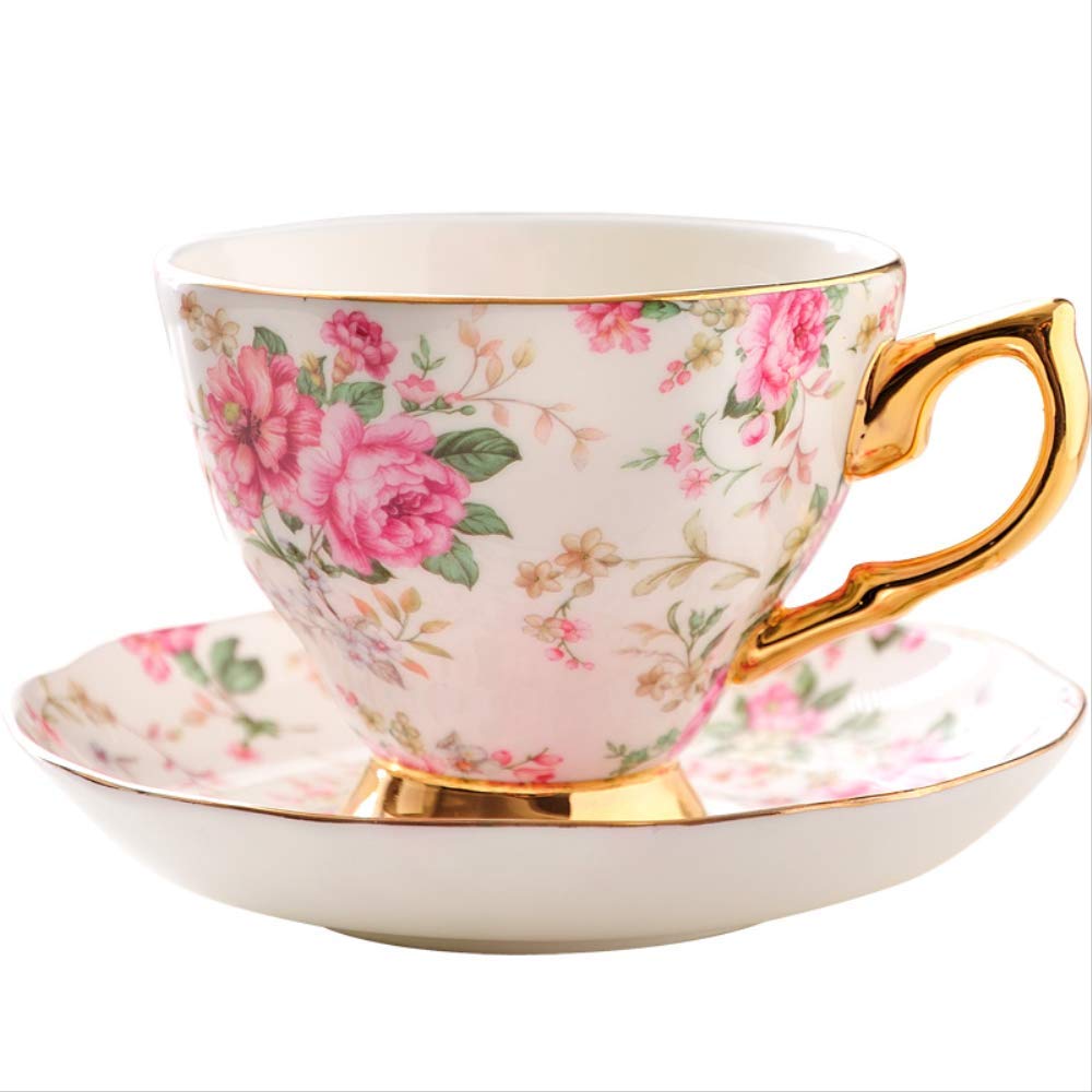 Tasse à thé et café ensemble ménager en porcelaine d'os avec plat de table